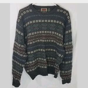 Mountain Express wool fair isle crewneck sweater